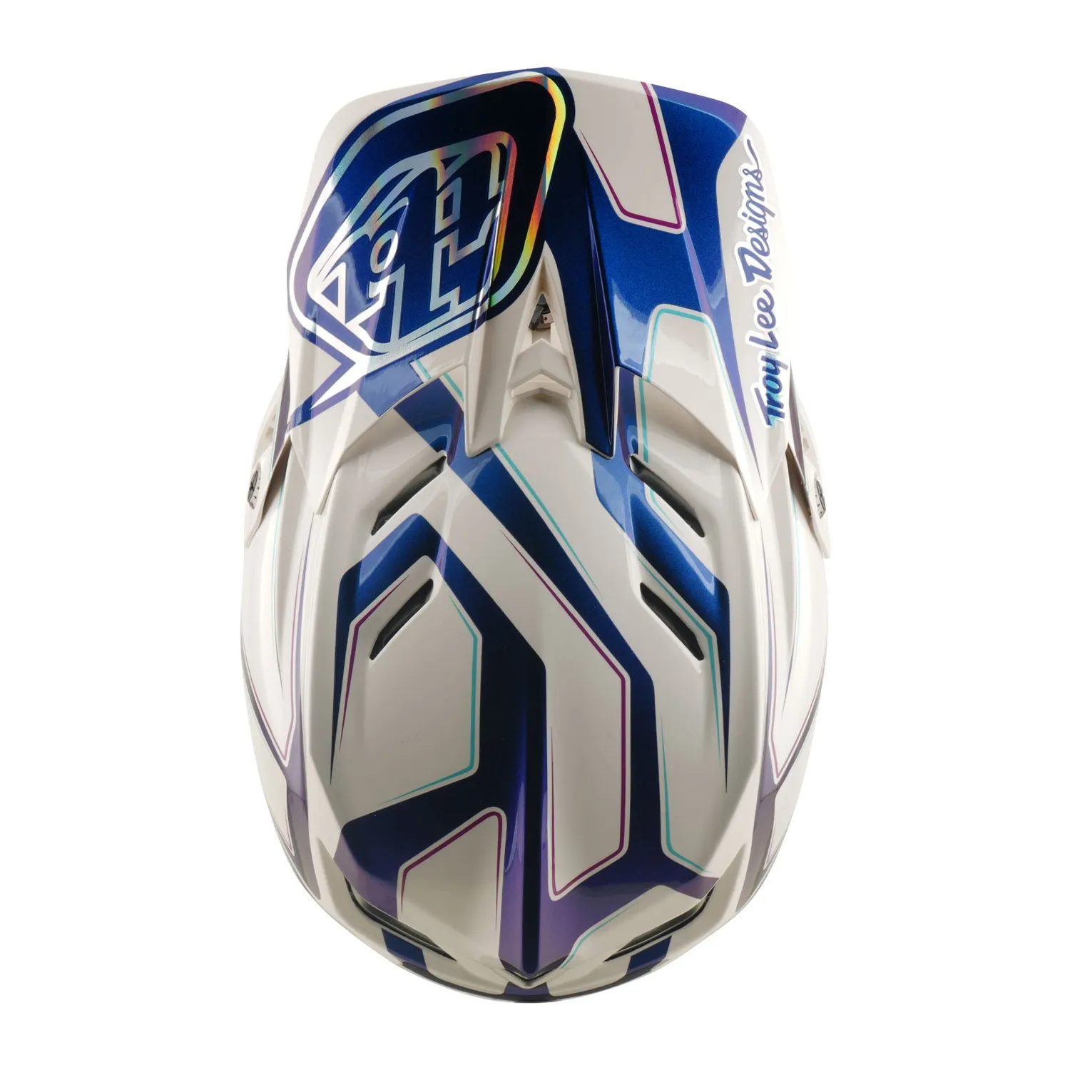 Troy Lee Designs D4 Composite Flared casco integrale bianco