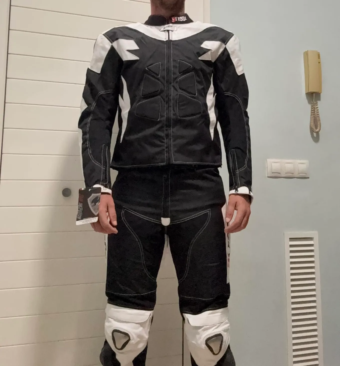 Bi Esse Tuta Moto Pelle 2 Pezzi Divisibile con Titanio