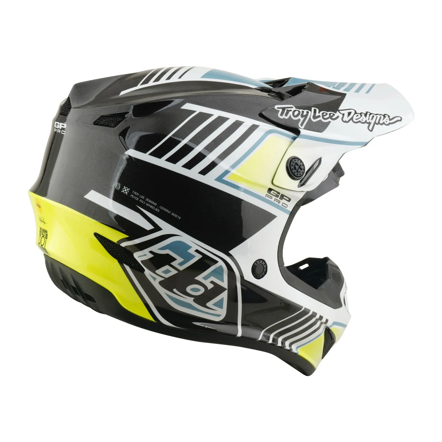 Troy Lee Designs GP Pro Youth casco moto grigio