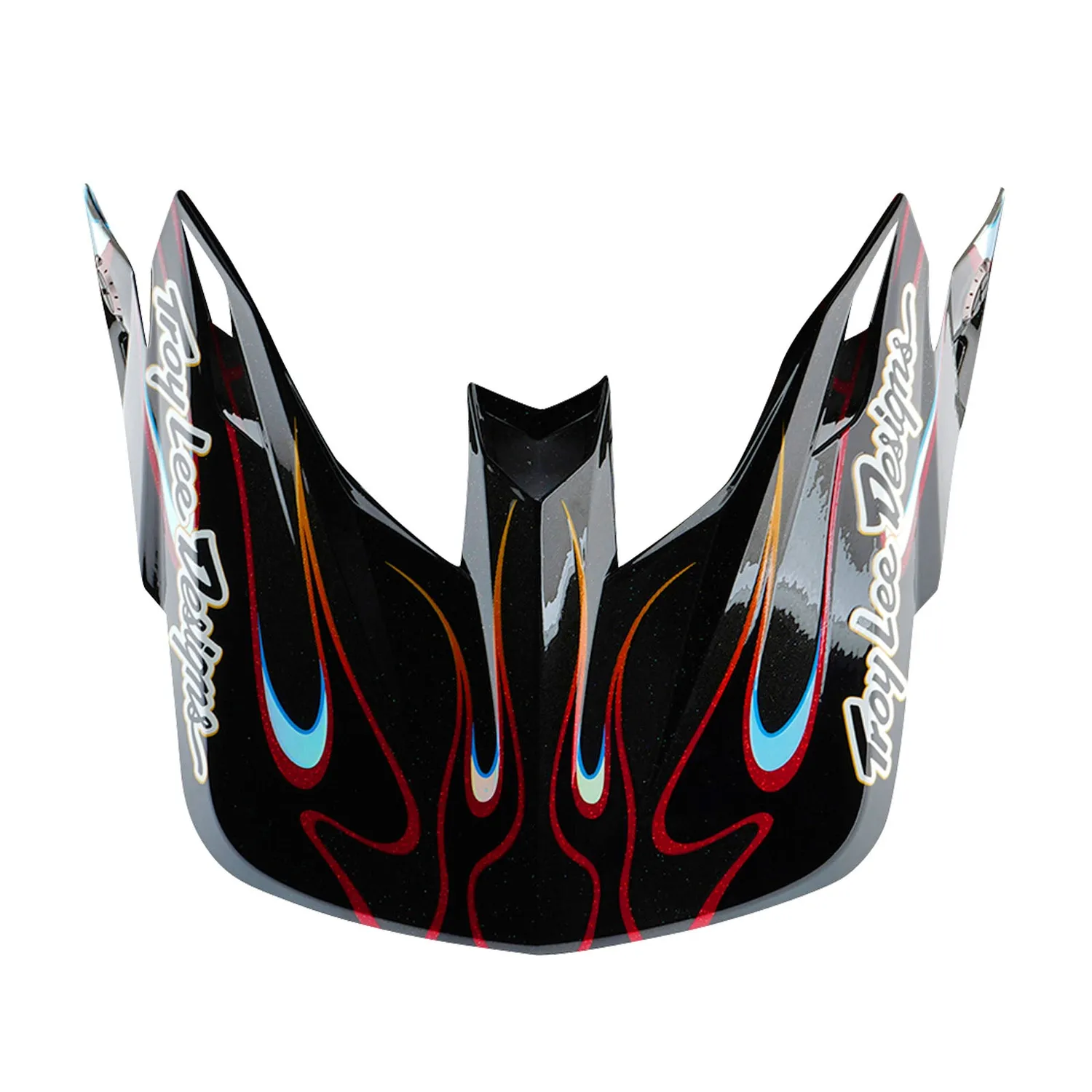 Troy Lee Designs SE5 Carbon casco moto Torched Black Red carbonio