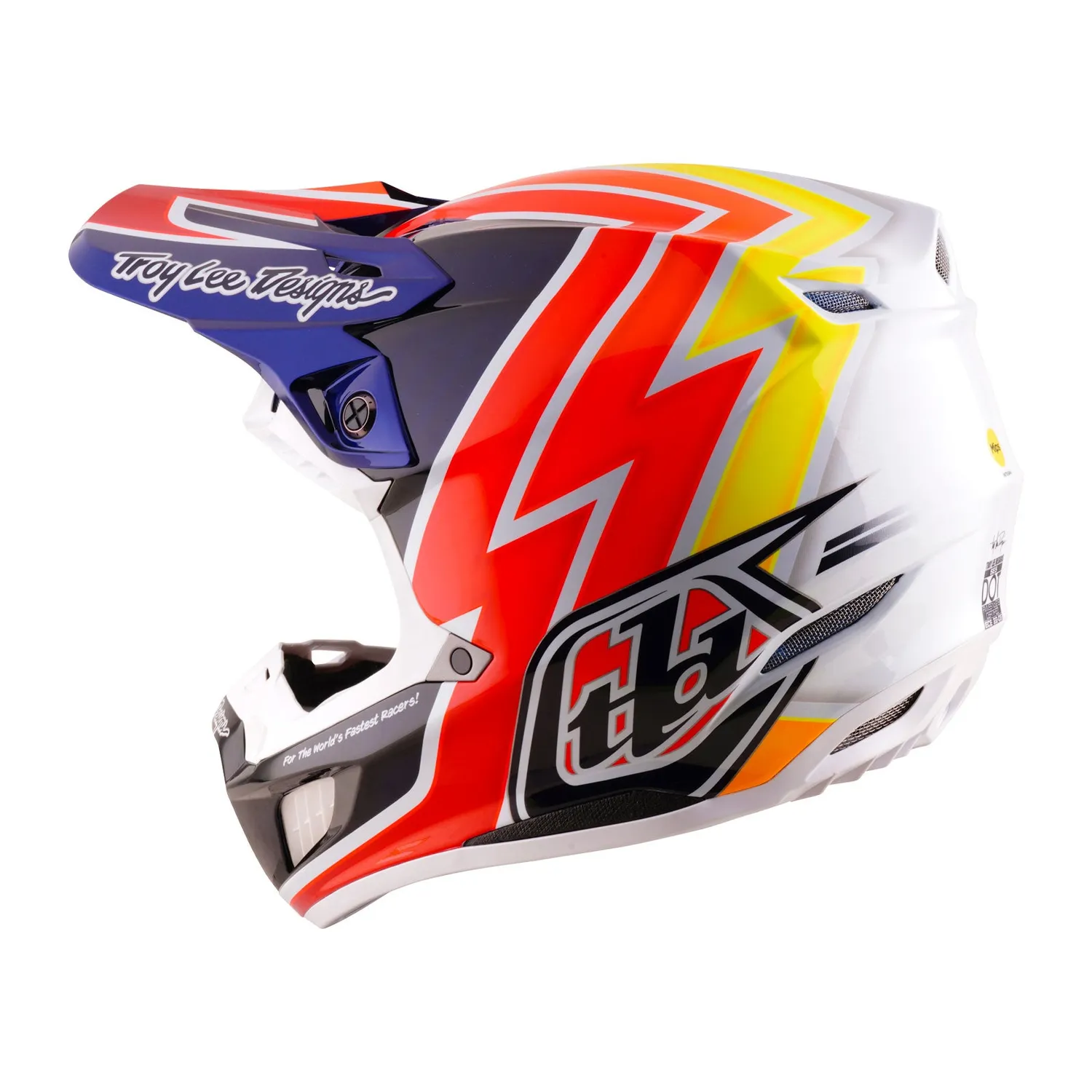 Troy Lee Designs SE5 Carbon casco moto navy white Mips