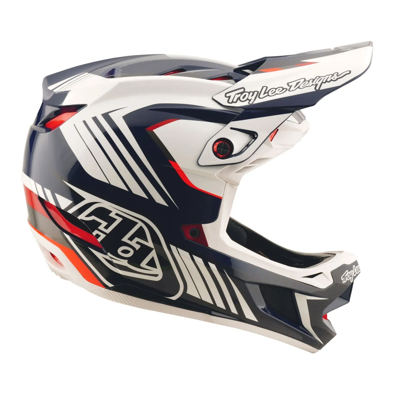 Troy Lee Designs D4 Polyacrylite casco MTB integrale blu