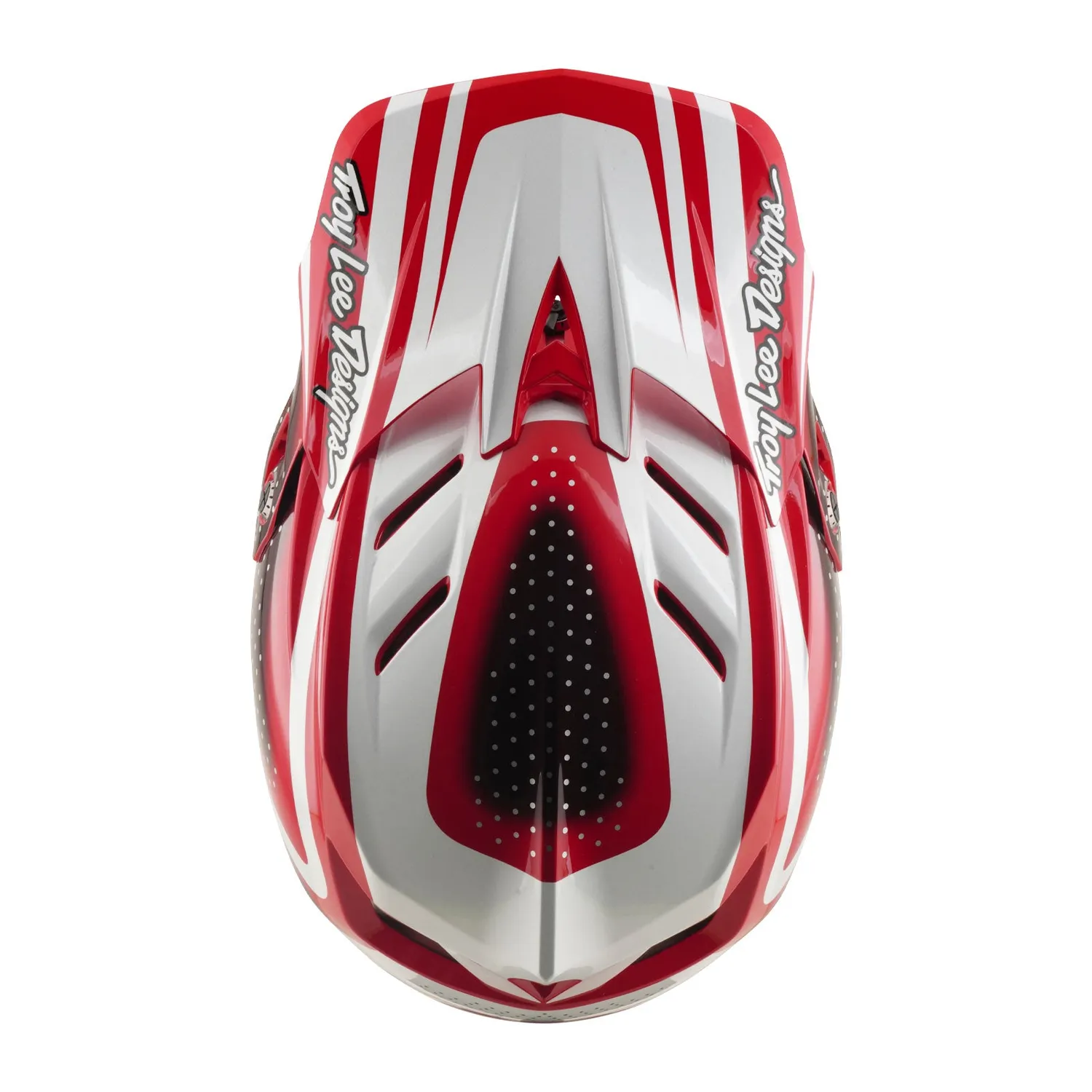 Troy Lee Designs D4 Polyacrylite casco integrale Fire White MIPS