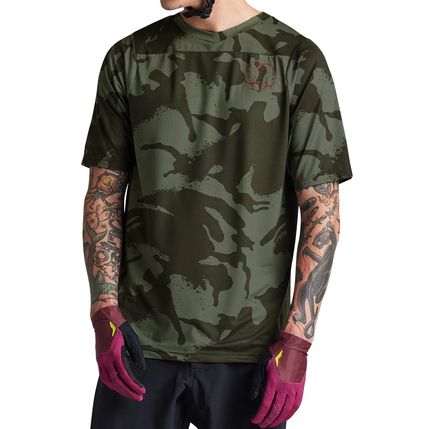Troy Lee Designs Skyline Shadow Camo maglia mtb Olive