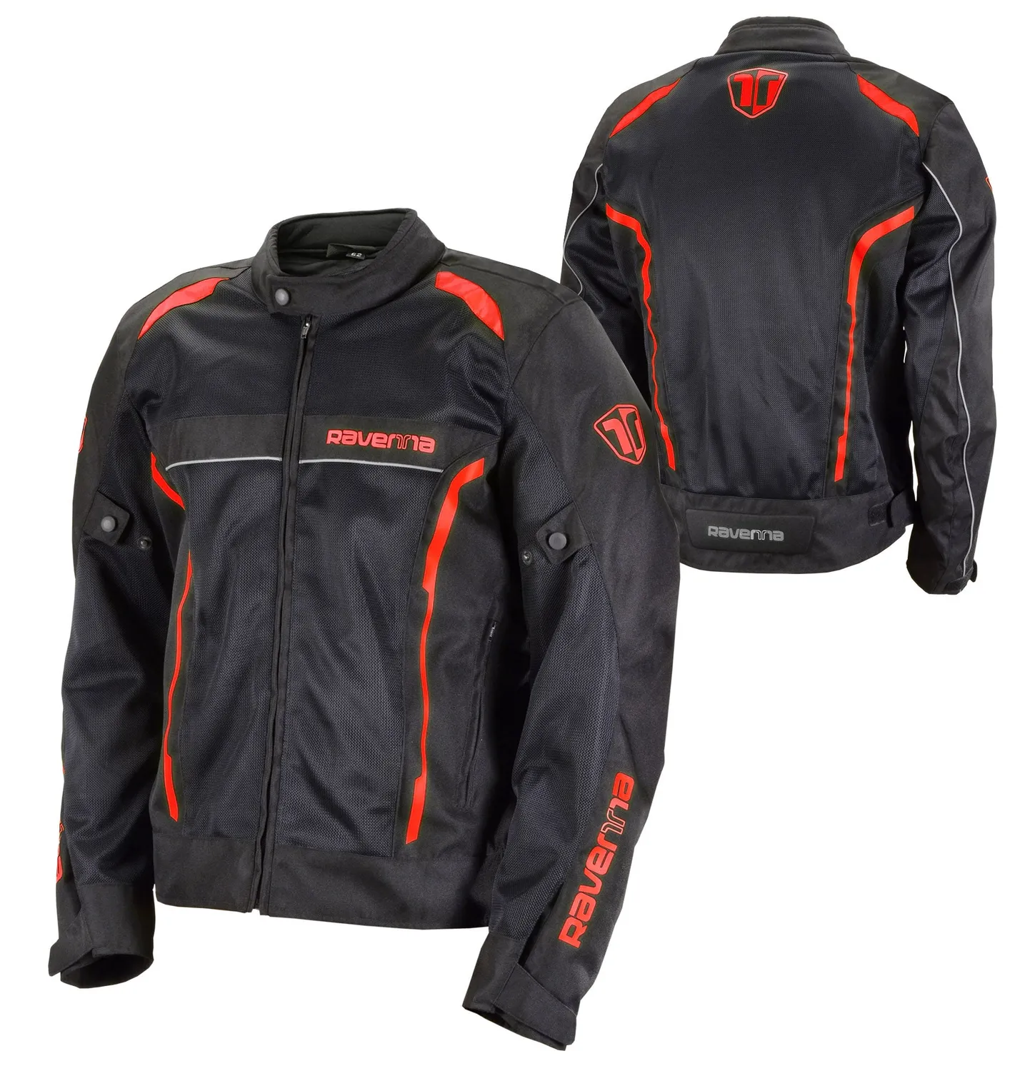 Ravenna Summer Giacca Moto Estiva Nero Rosso ventilata