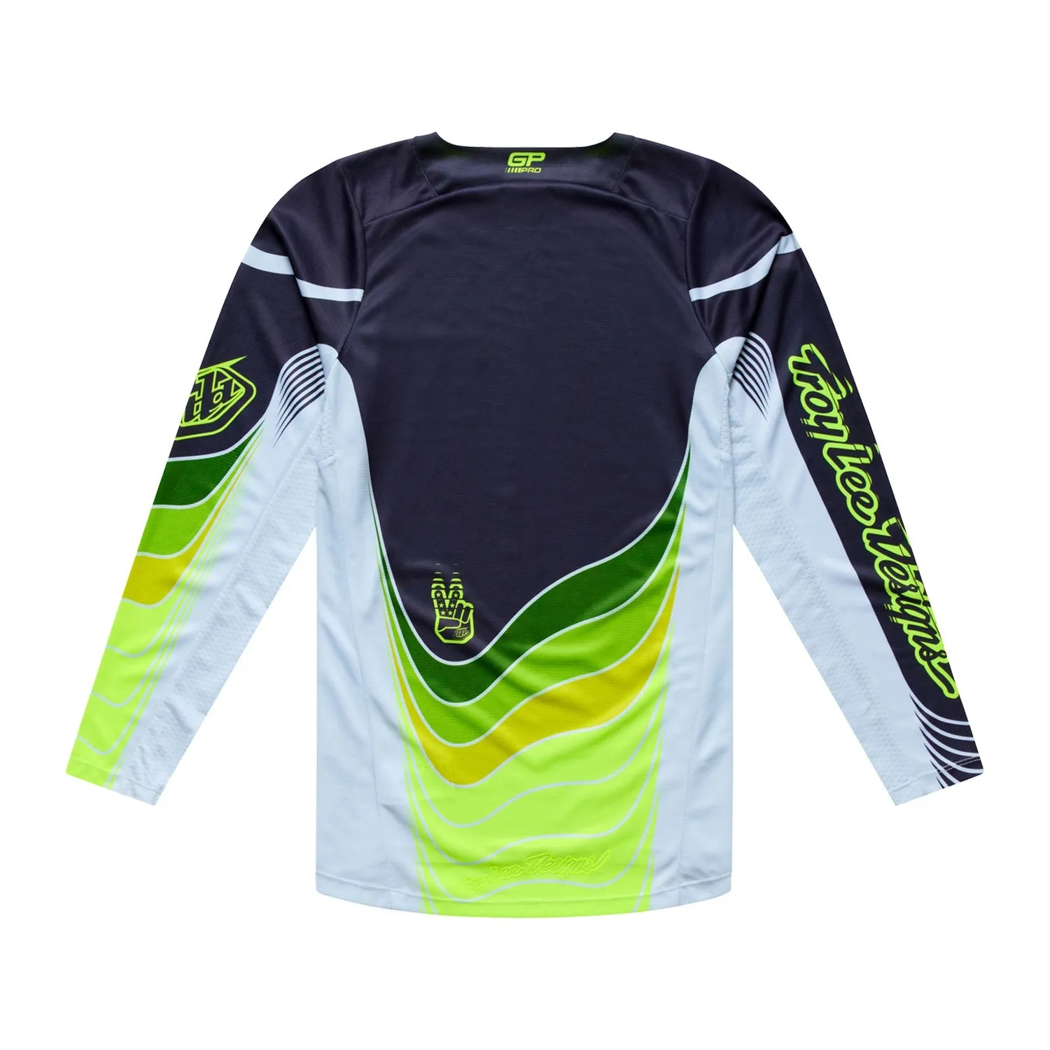 Troy Lee Designs GP Pro maglia moto gunmetal giallo stretch