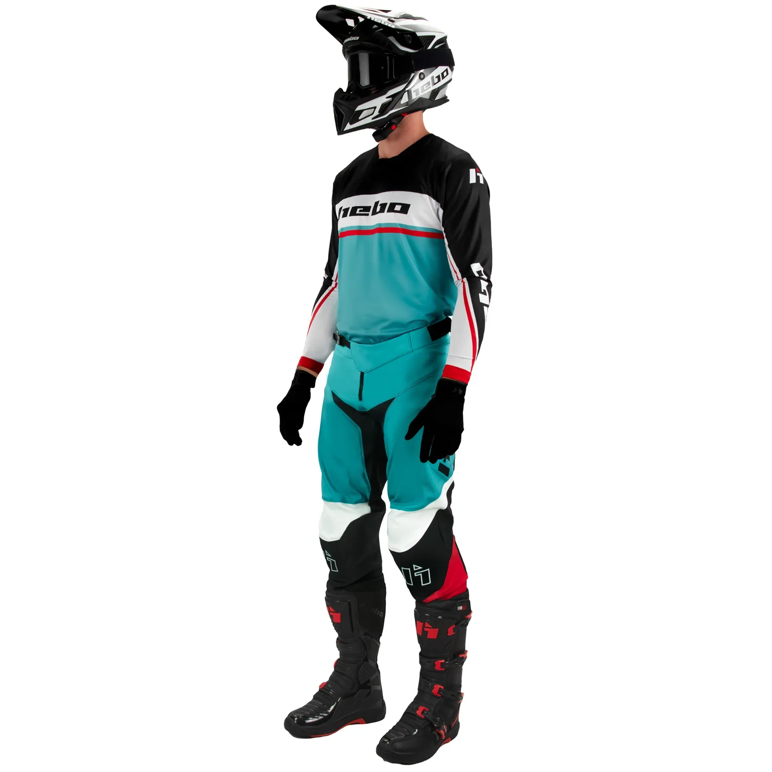 Hebo Scratch Fit pantaloni enduro turchese Cordura