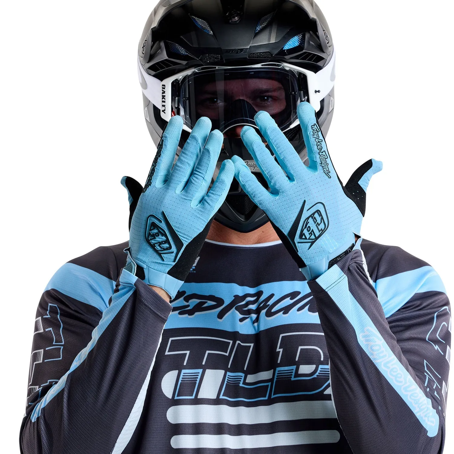 Troy Lee Designs Air Mono Smoke guanti moto traforati
