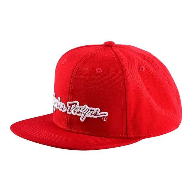 Troy Lee Designs Signature cappellino snapback rosso bianco