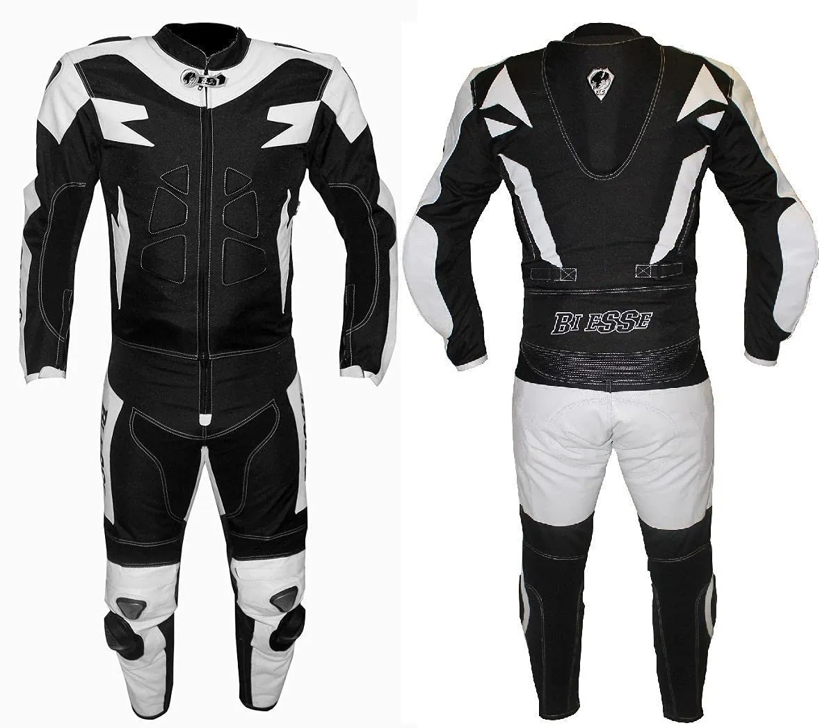 Bi Esse Tuta Moto Pelle 2 Pezzi Divisibile con Titanio