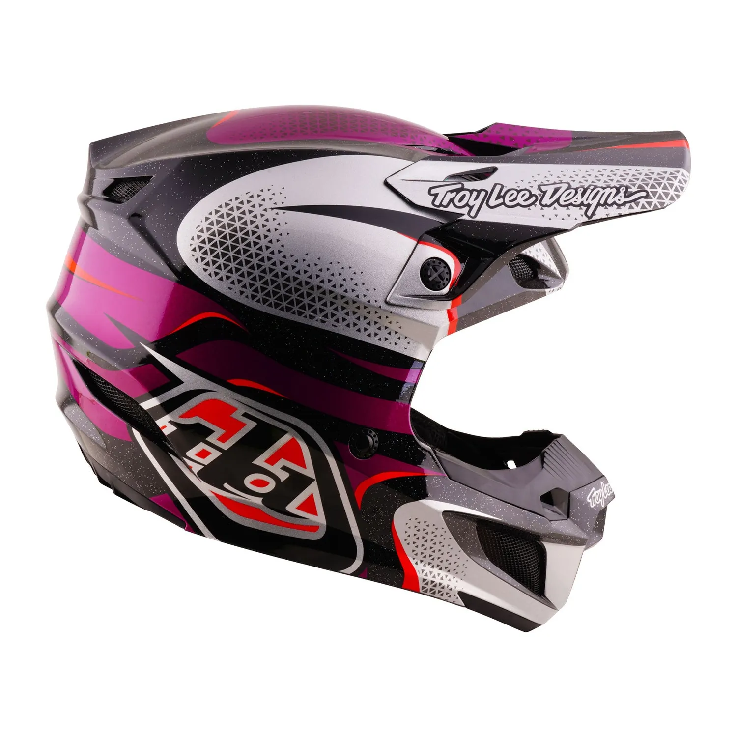 Troy Lee Designs SE5 Polycarbonate casco moto viola nero MIPS