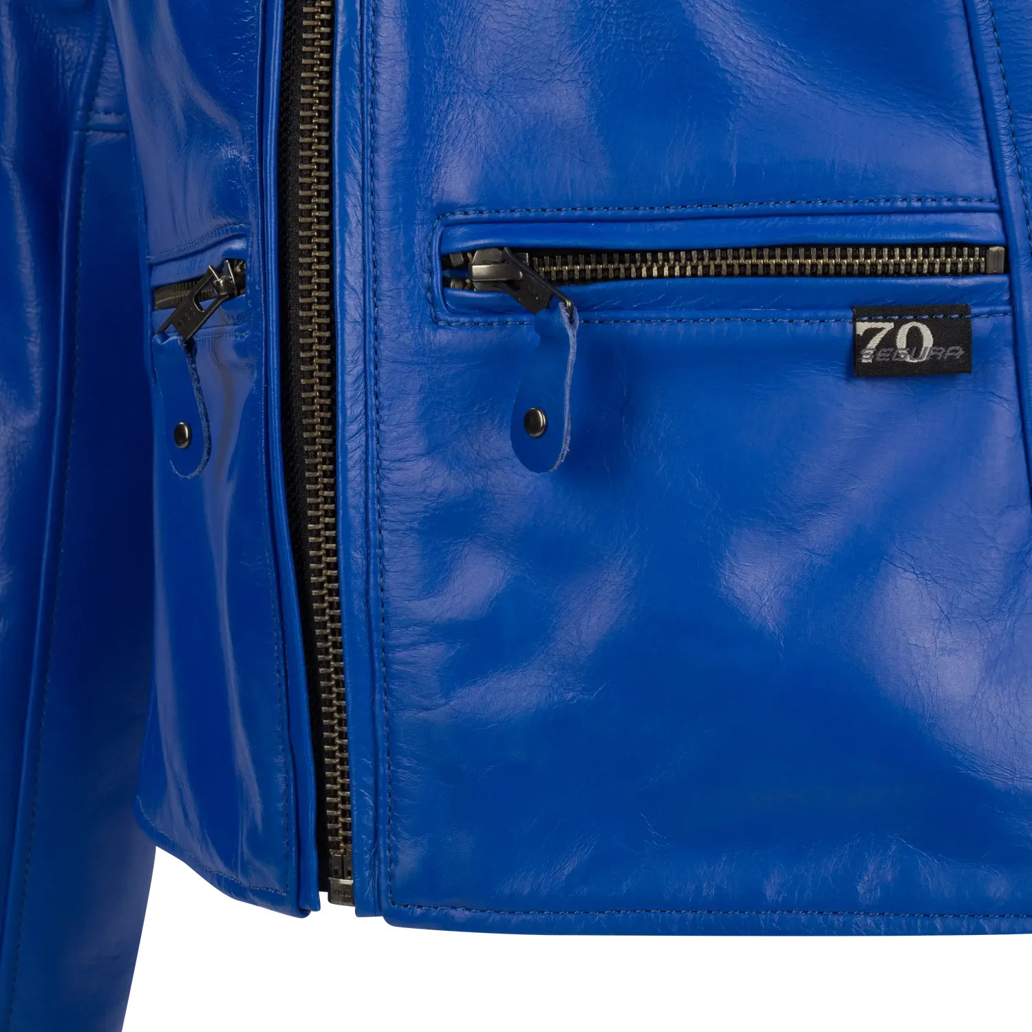 Segura Lady Curve giacca moto donna blu pelle