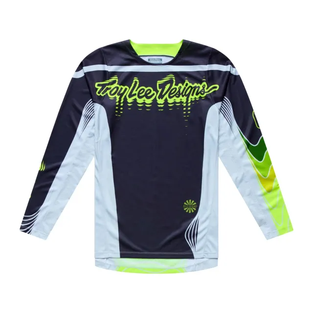 Troy Lee Designs GP Pro maglia moto gunmetal giallo stretch