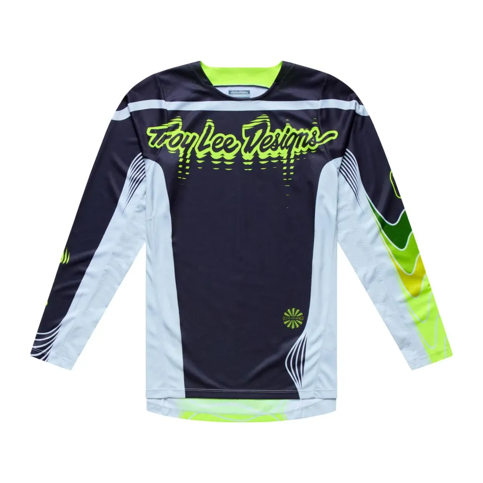 Troy Lee Designs GP Pro maglia moto gunmetal giallo stretch