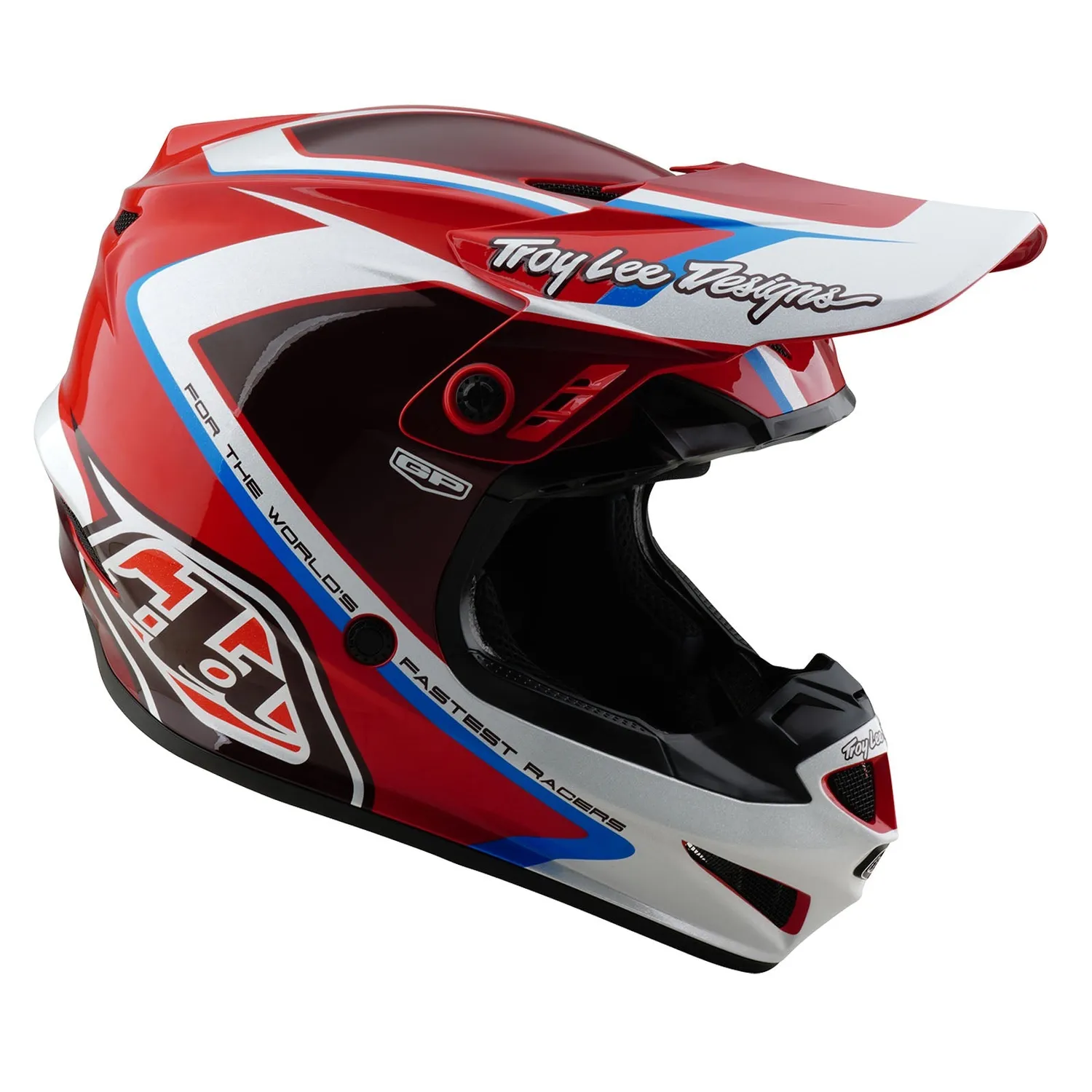 Troy Lee Designs GP Shutter casco moto rosso ventilato