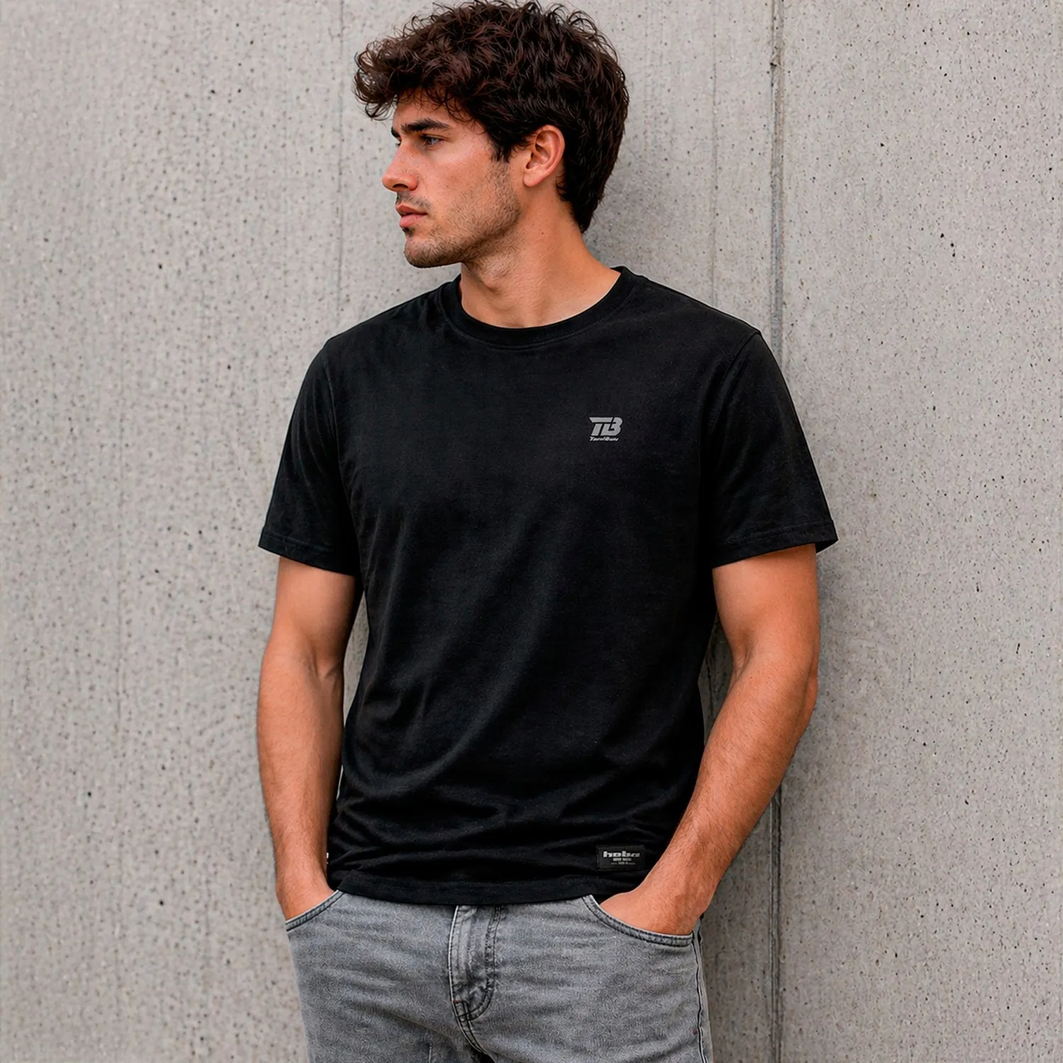 Hebo Toni Bou t-shirt nera cotone uomo