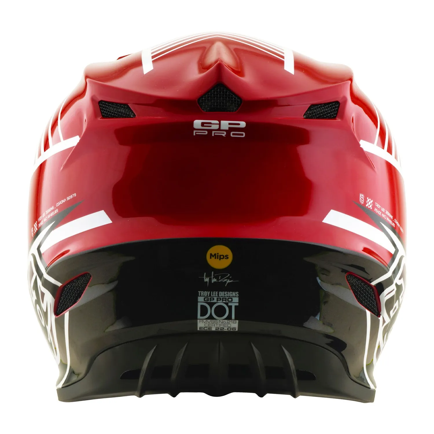 Troy Lee Designs GP Pro casco moto Segment rosso MIPS
