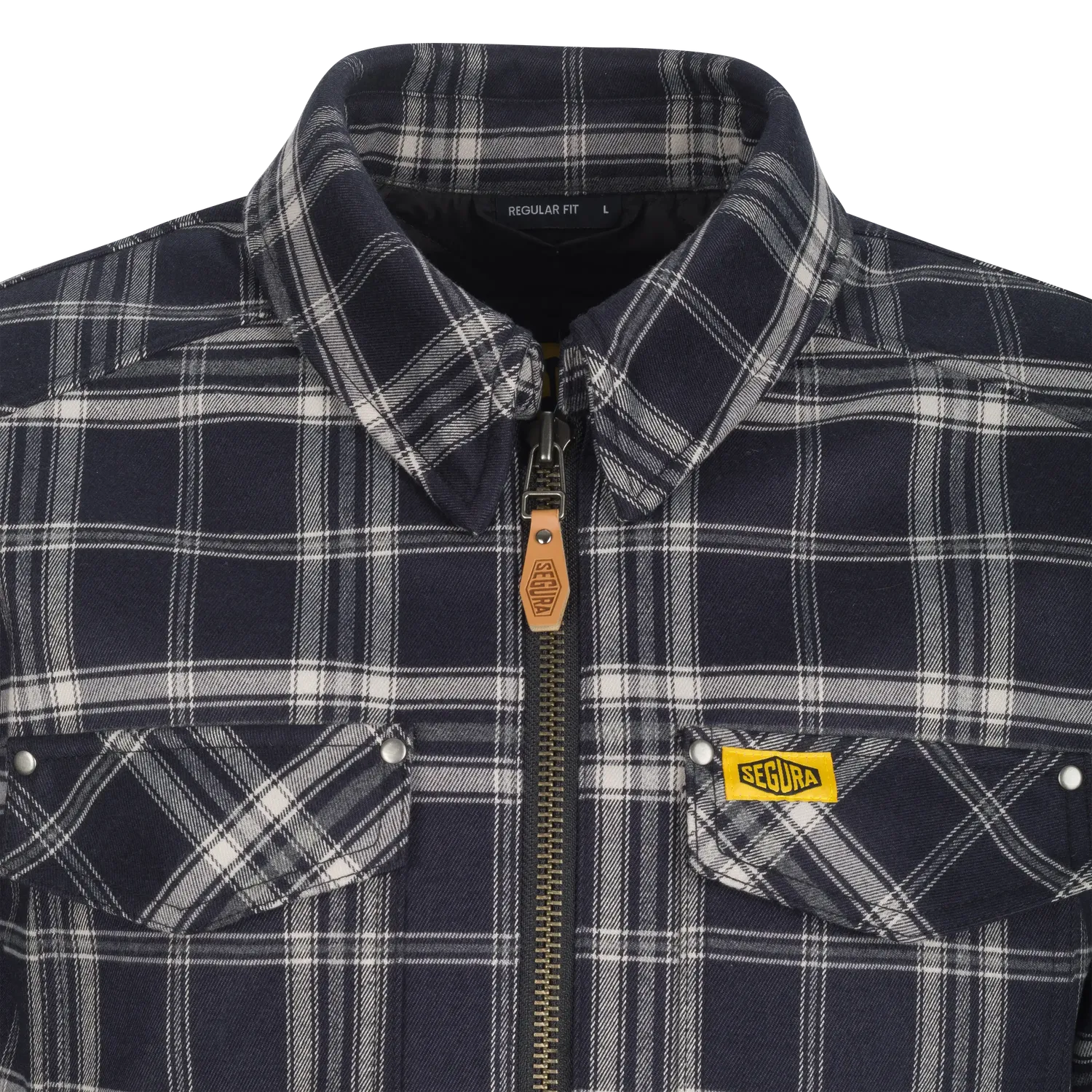Segura Traffic giacca moto uomo bianco blu soft tartan