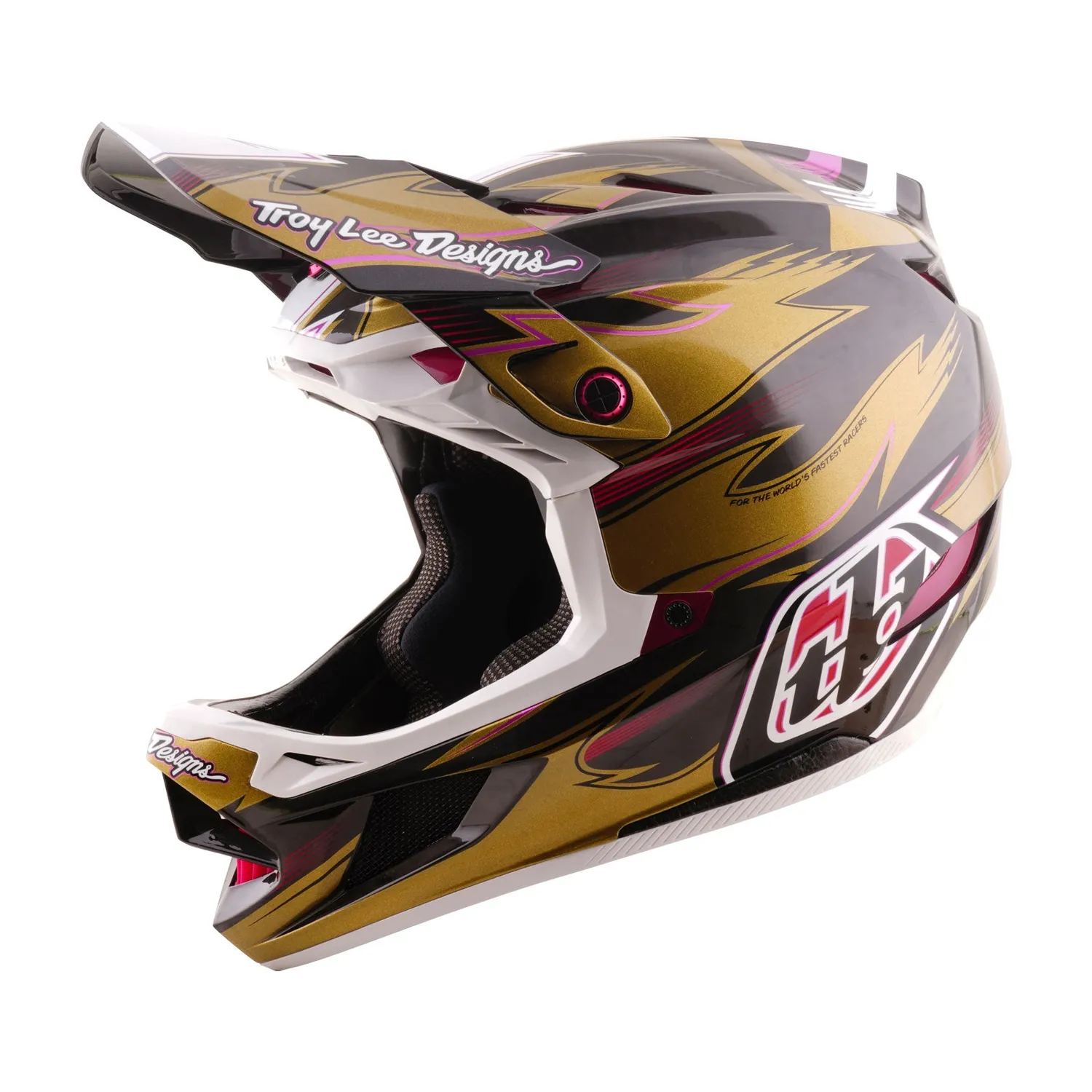 Troy Lee Designs D4 Carbon casco bici Cyclops Gold