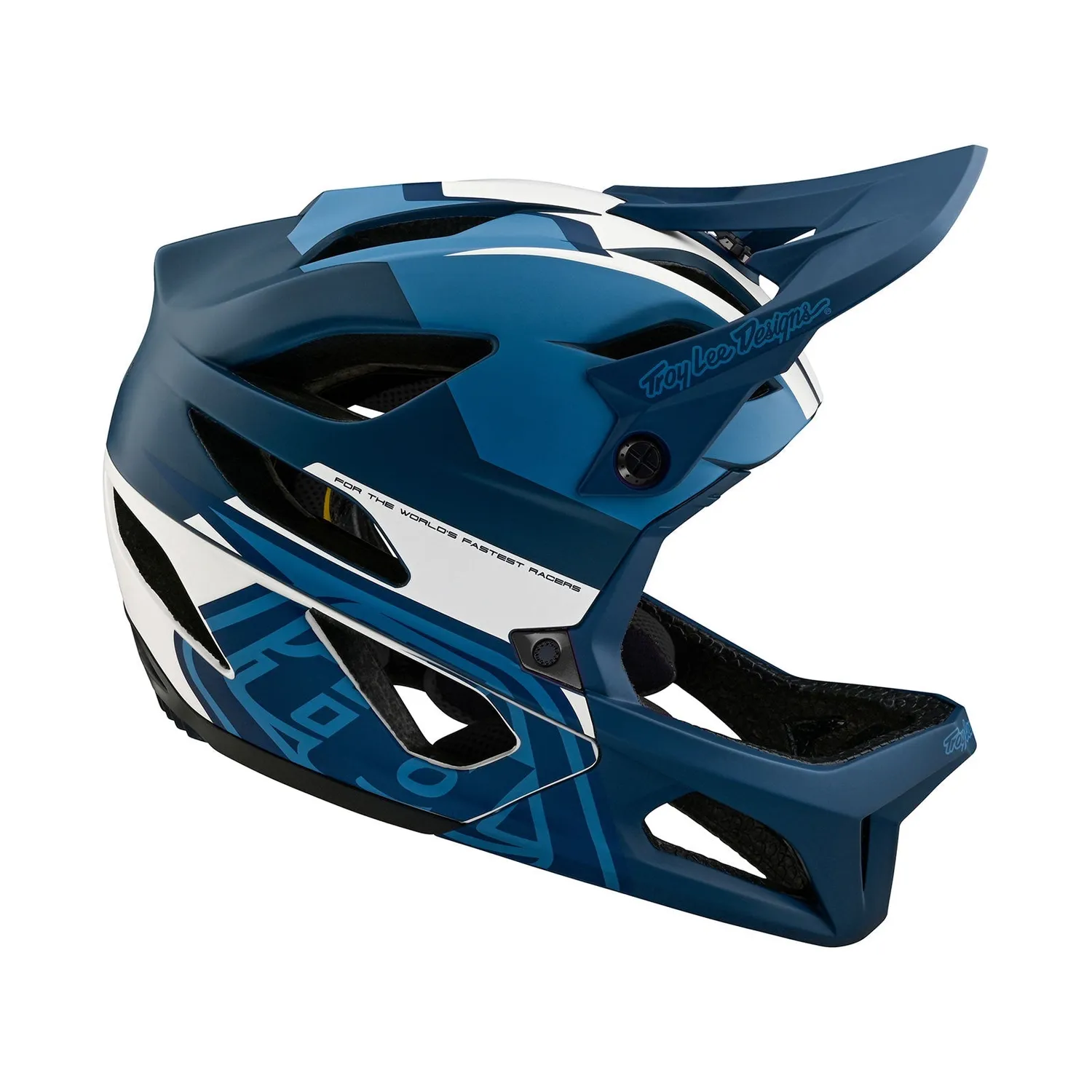 Troy Lee Designs Stage Vector Casco Integrale Bici Blu MIPS