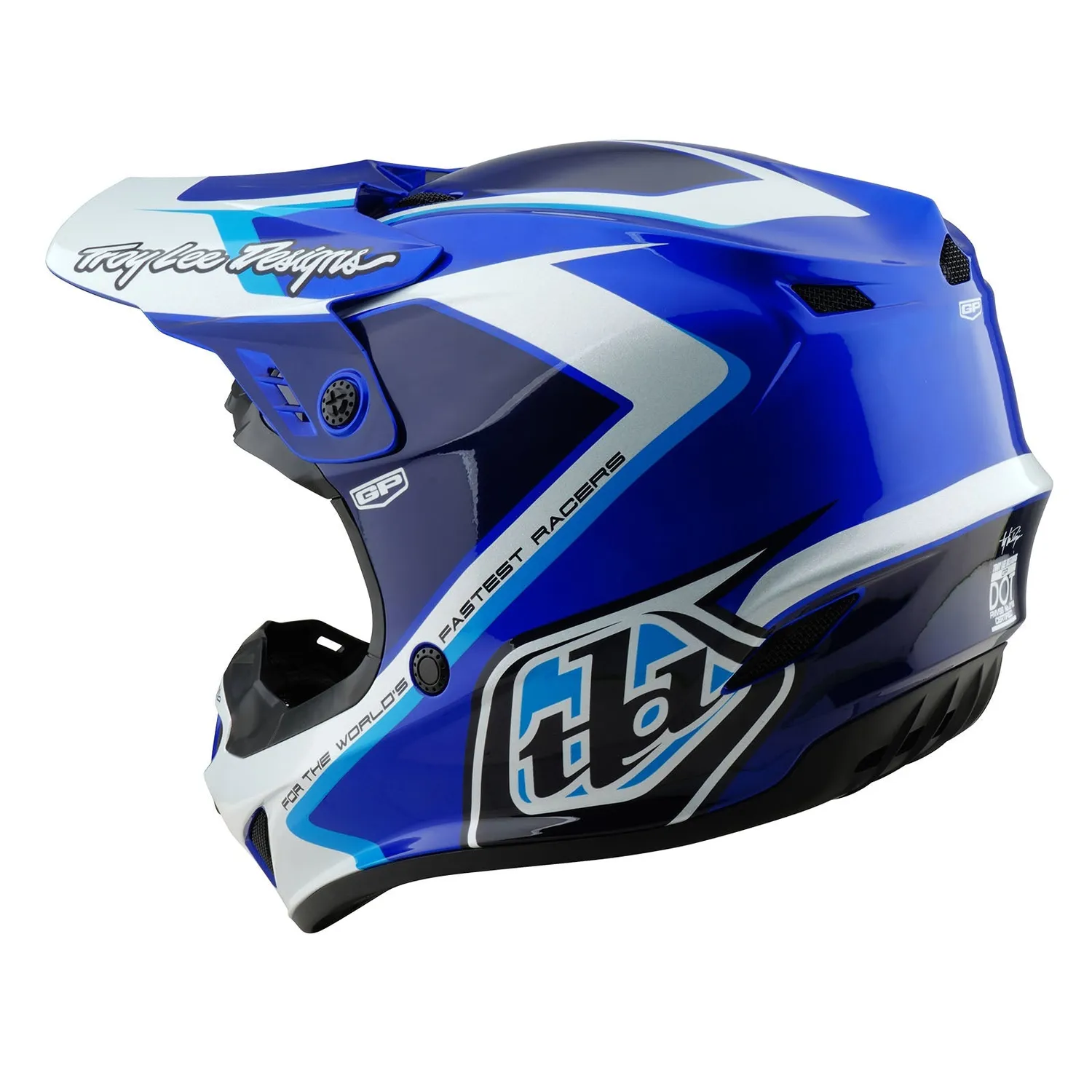Troy Lee Designs GP Shutter casco moto blu leggero