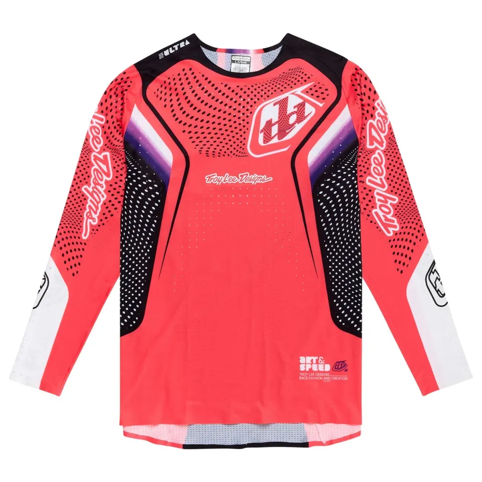 Troy Lee SE Ultra Optic maglia moto rossa Infra Red