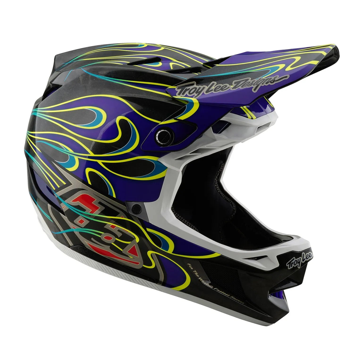 Troy Lee Designs D4 Carbon Torched casco bici nero viola
