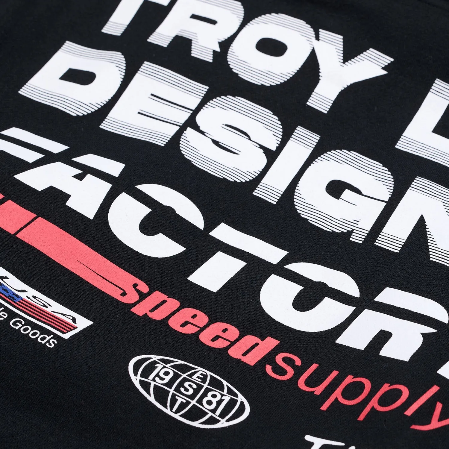 Troy Lee Designs Factory felpa cappuccio uomo nera