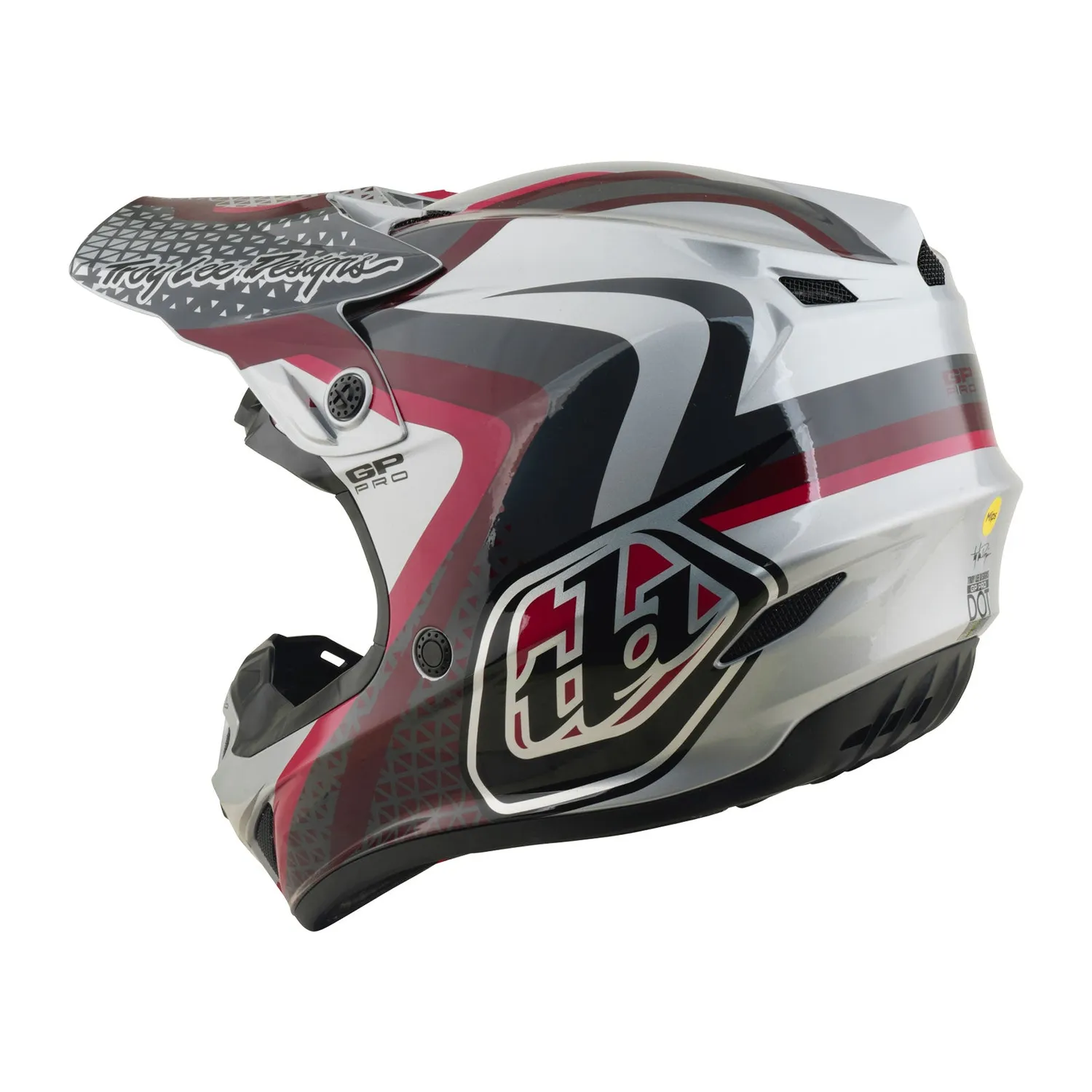Troy Lee Designs GP Pro Slides Casco Motocross Grigio MIPS