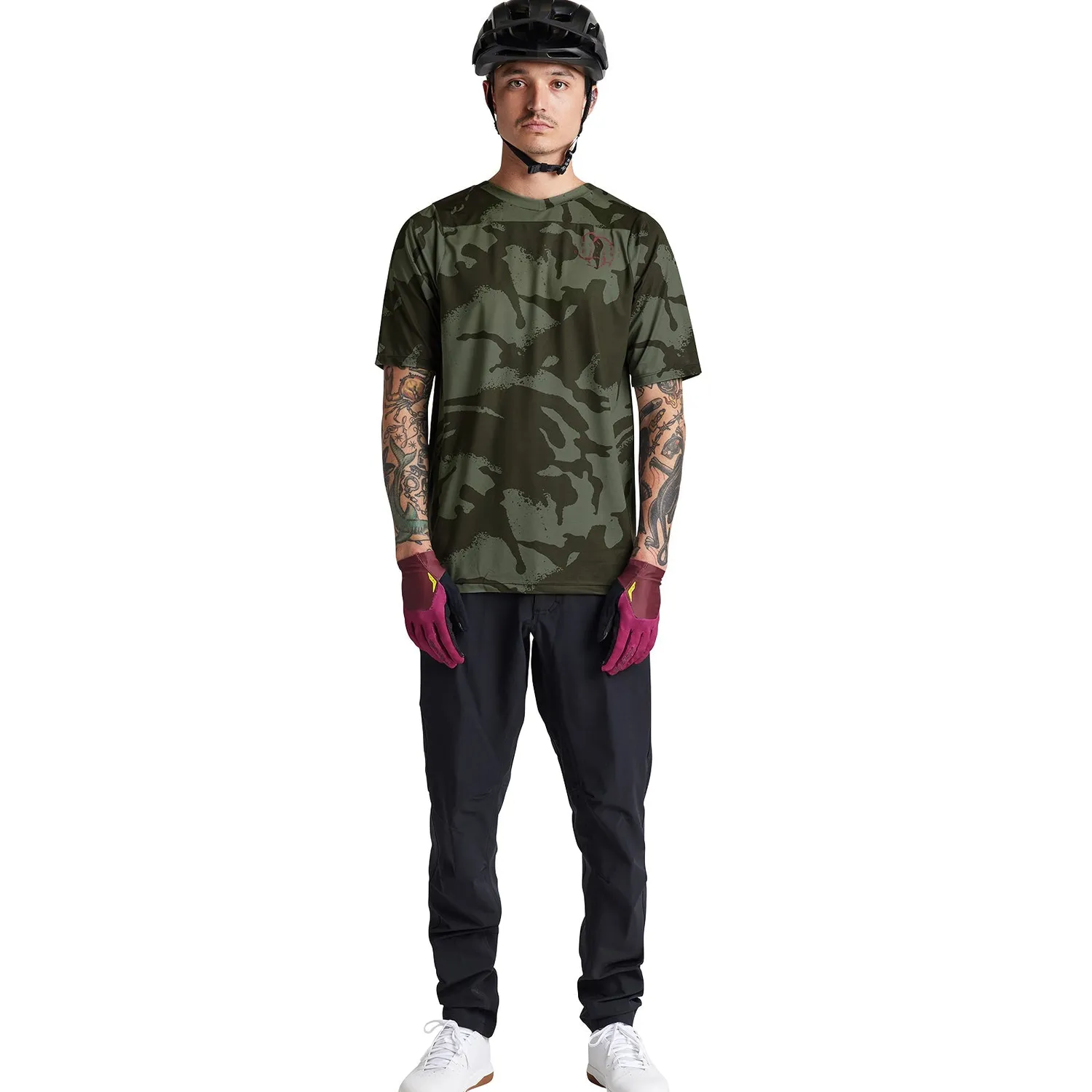 Troy Lee Designs Skyline Shadow Camo maglia mtb Olive