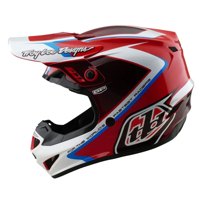Troy Lee Designs GP Shutter casco moto rosso ventilato