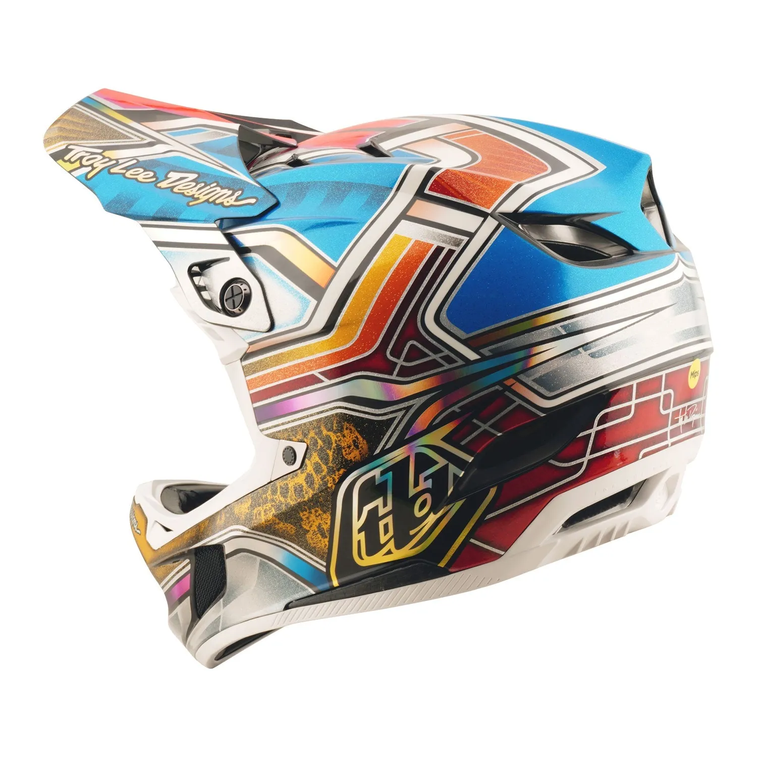 Troy Lee Designs D4 Carbon MIPS casco Lowrider blu