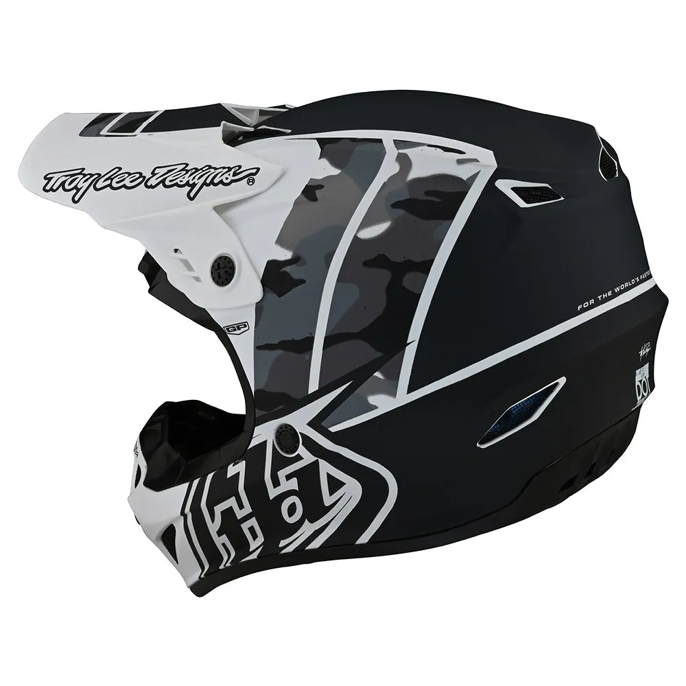 Troy Lee Designs GP Nova Camo Casco Moto Bambino Bianco