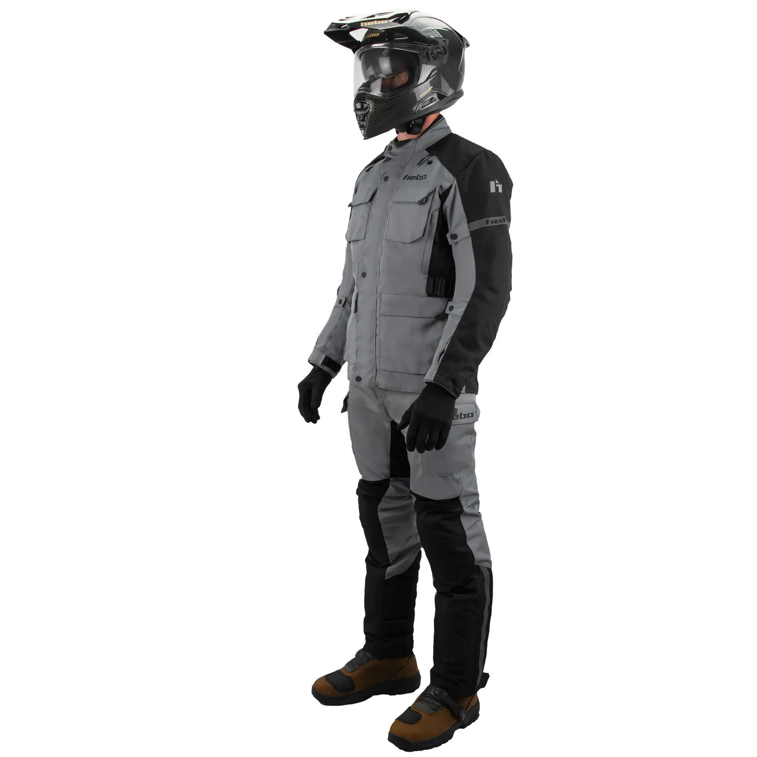 Hebo DS Explorer pantaloni moto grigi impermeabili