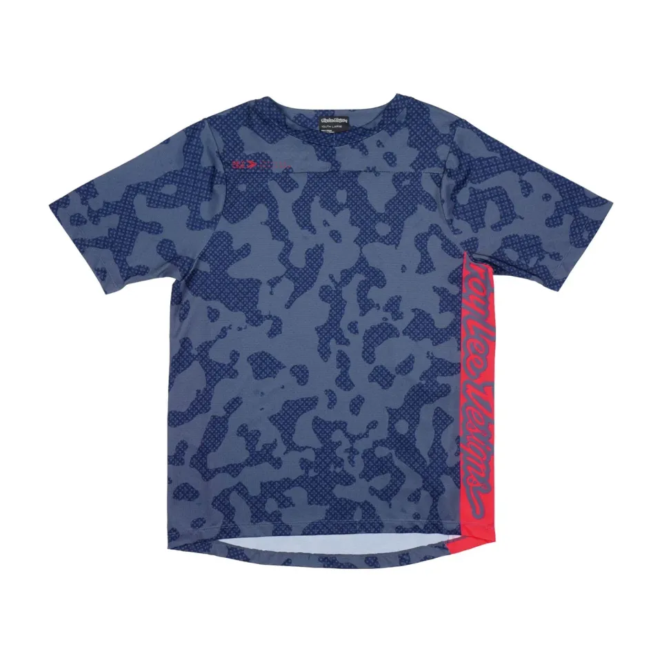 Troy Lee Designs Skyline SS Scrubland maglia MTB ragazzo Steel Blue