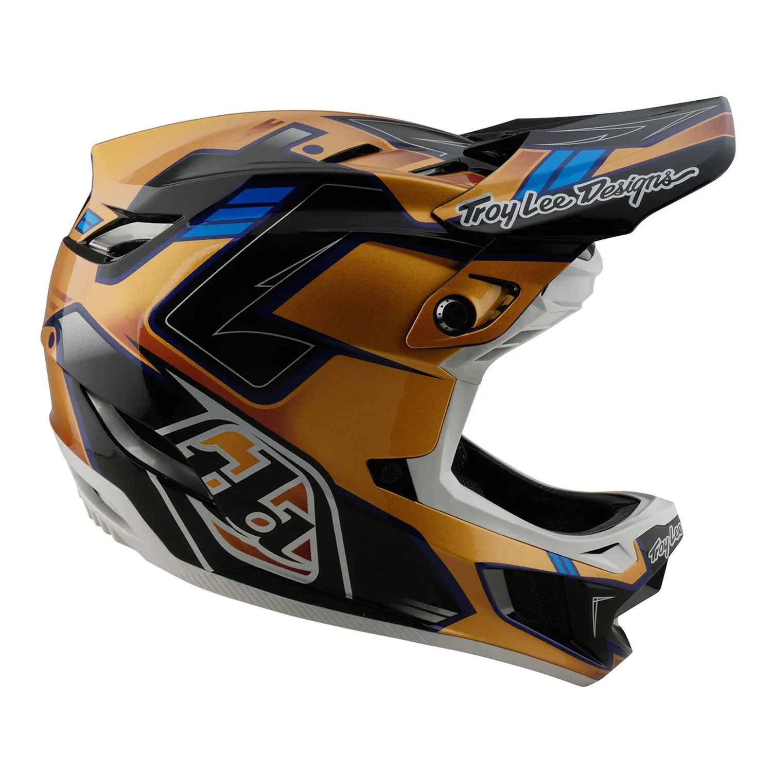 Troy Lee Designs D4 Composite MIPS casco bici nero oro