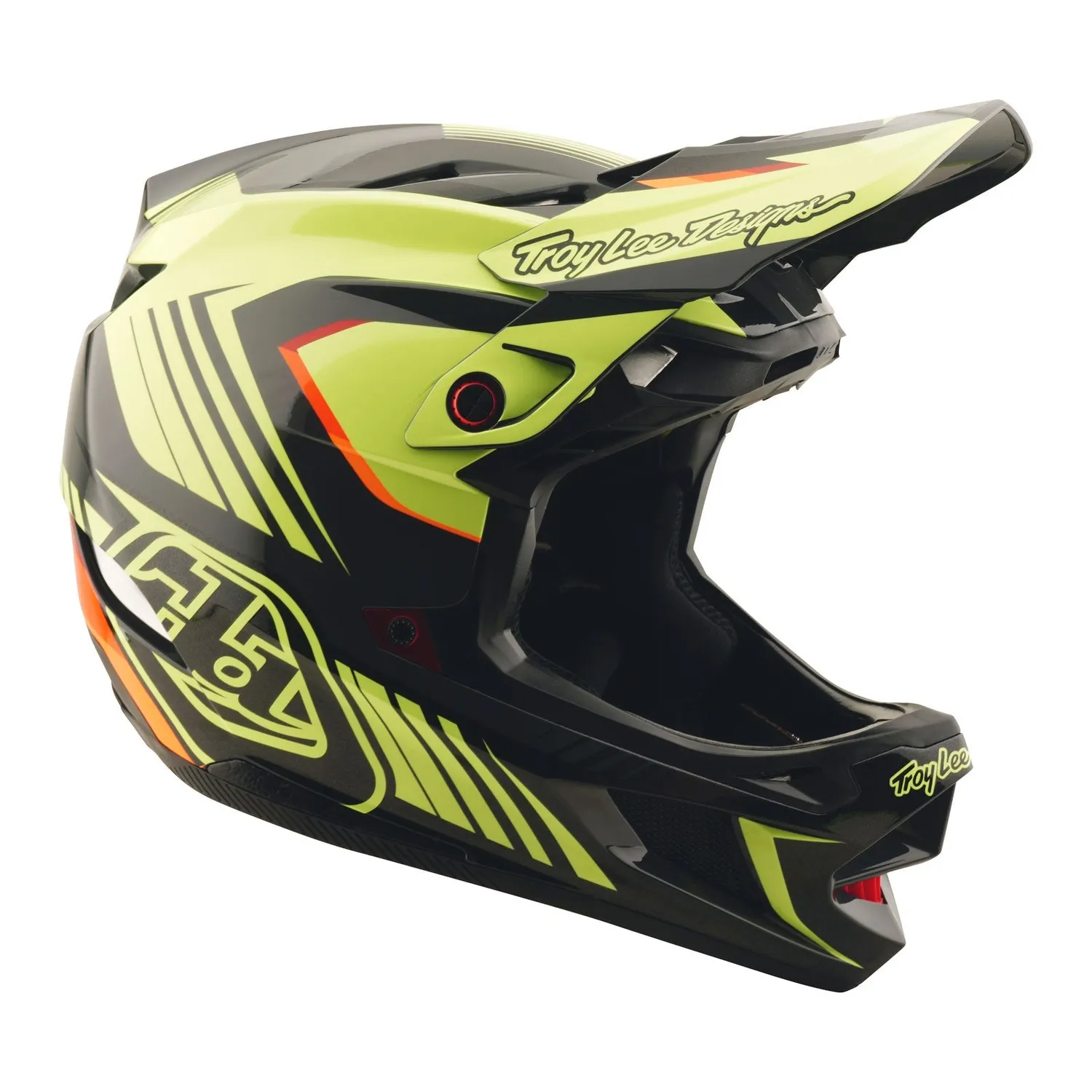 Troy Lee Designs D4 Polyacrylite casco bici Black Yellow MIPS