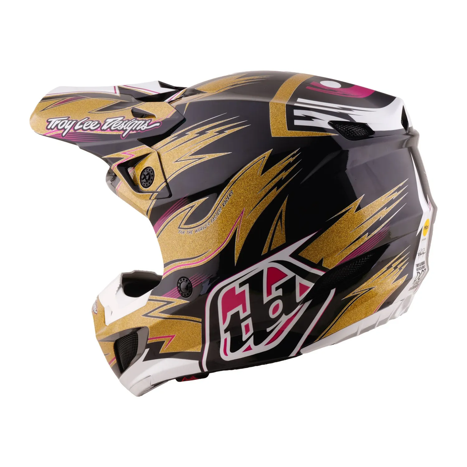 Troy Lee Designs SE5 MIPS Cyclops casco moto oro nero