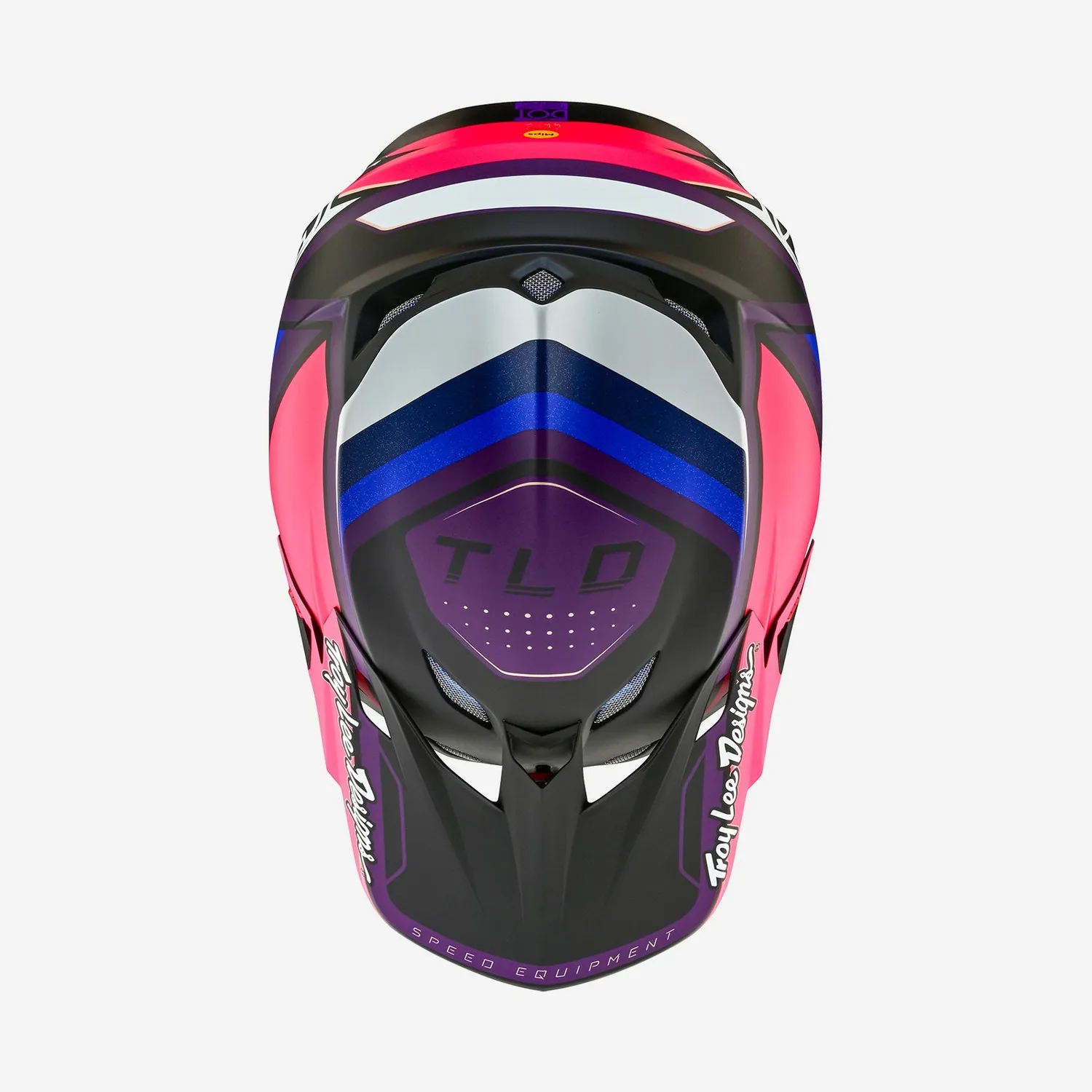 Troy Lee Designs SE5 Composite MIPS casco cross nero viola