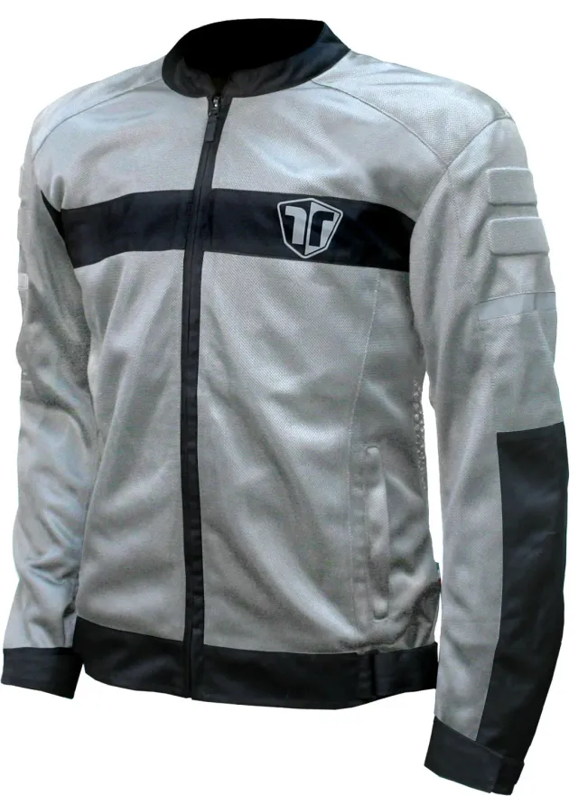 Ravenna Summer Silver Grey Giacca Moto Estiva Grigio Nero mesh