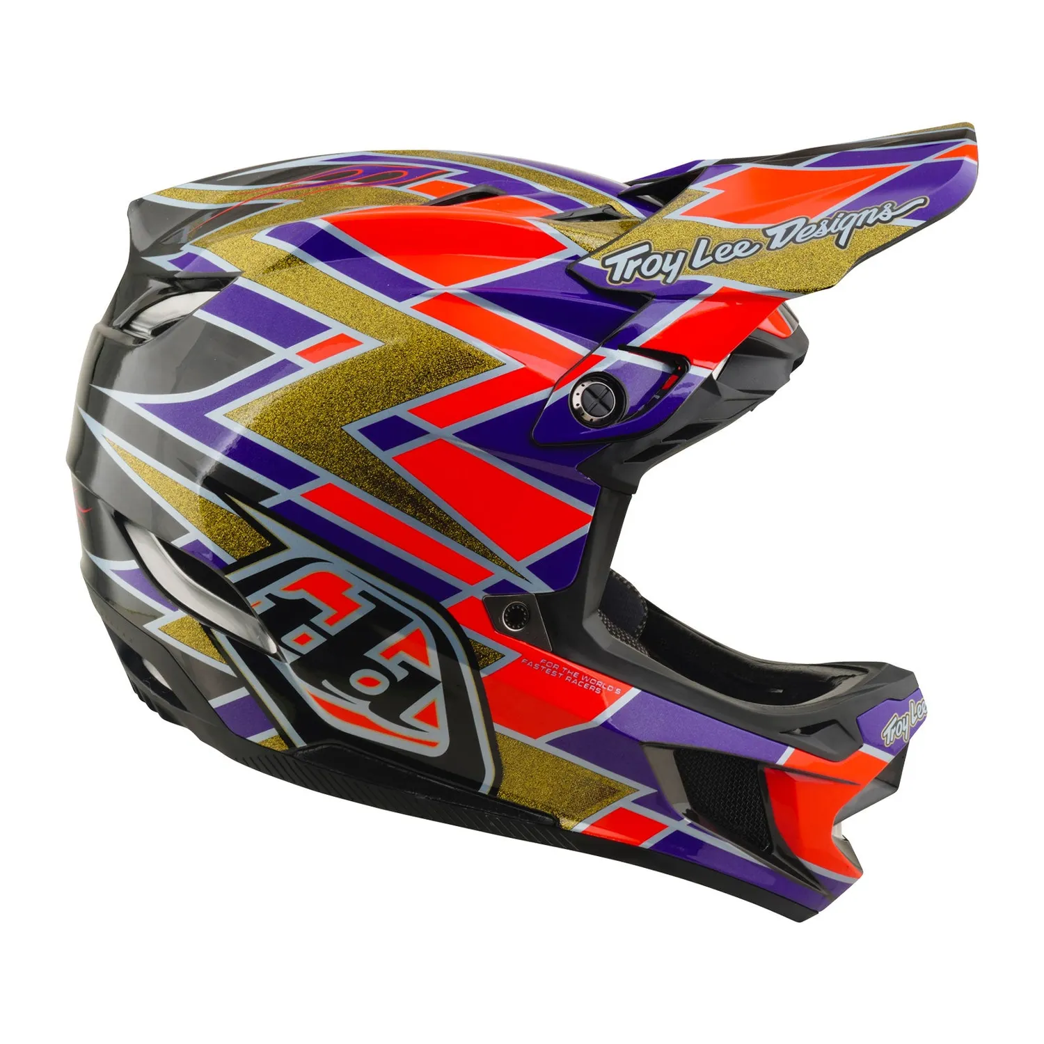 Troy Lee Designs D4 Carbon casco bici viola MIPS integrale