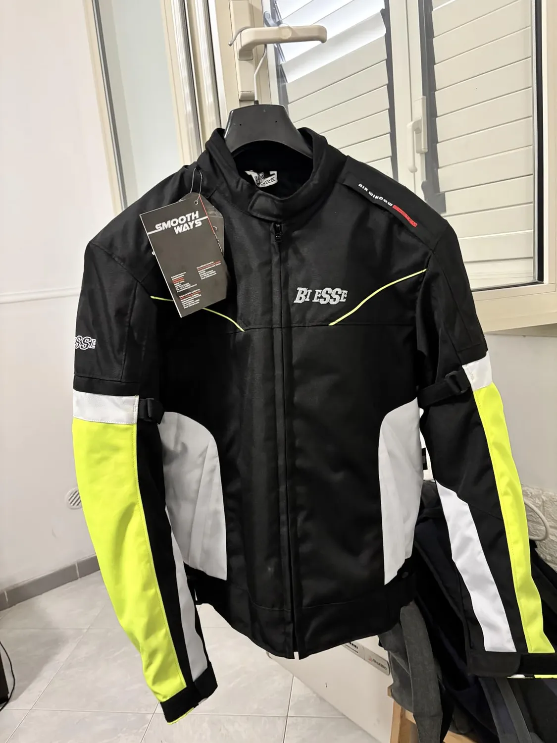 Bi Esse Giacca Moto Impermeabile 4 Stagioni XS con Protezioni