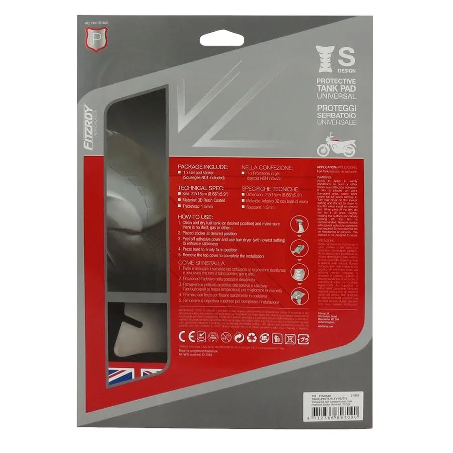 Fitzroy S Type paraserbatoio trasparente 22x15 cm