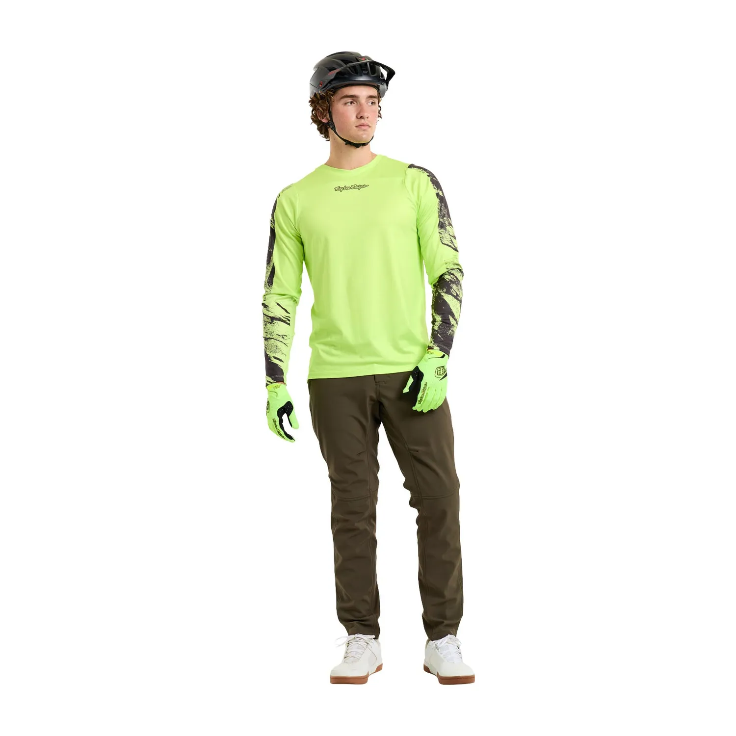 Troy Lee Designs Skyline Chill Rockslide maglia gialla maniche