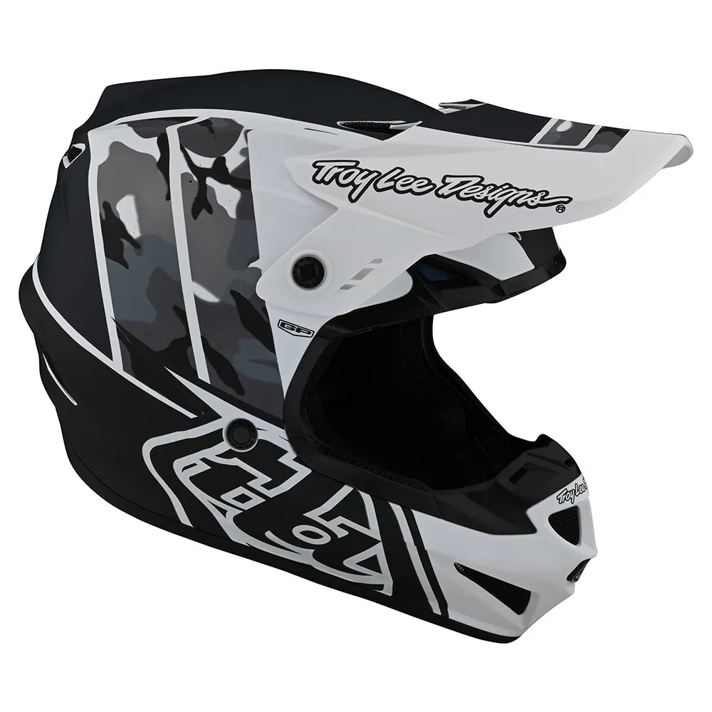 Troy Lee Designs GP Nova Camo Casco Moto Bambino Bianco