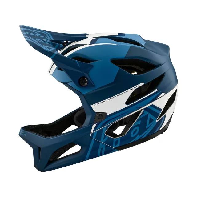 Troy Lee Designs Stage Vector Casco Integrale Bici Blu MIPS