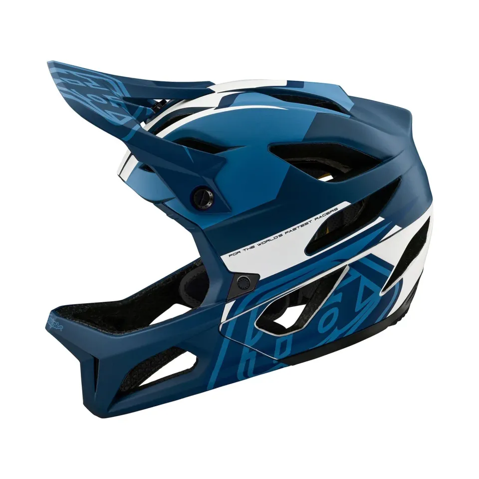 Troy Lee Designs Stage Vector Casco Integrale Bici Blu MIPS