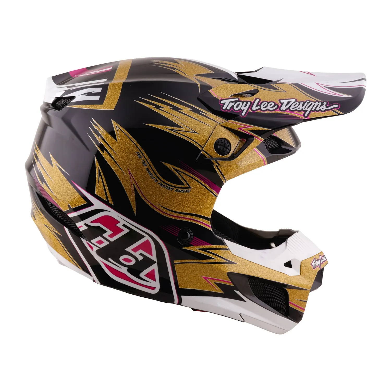 Troy Lee Designs SE5 MIPS Cyclops casco moto oro nero