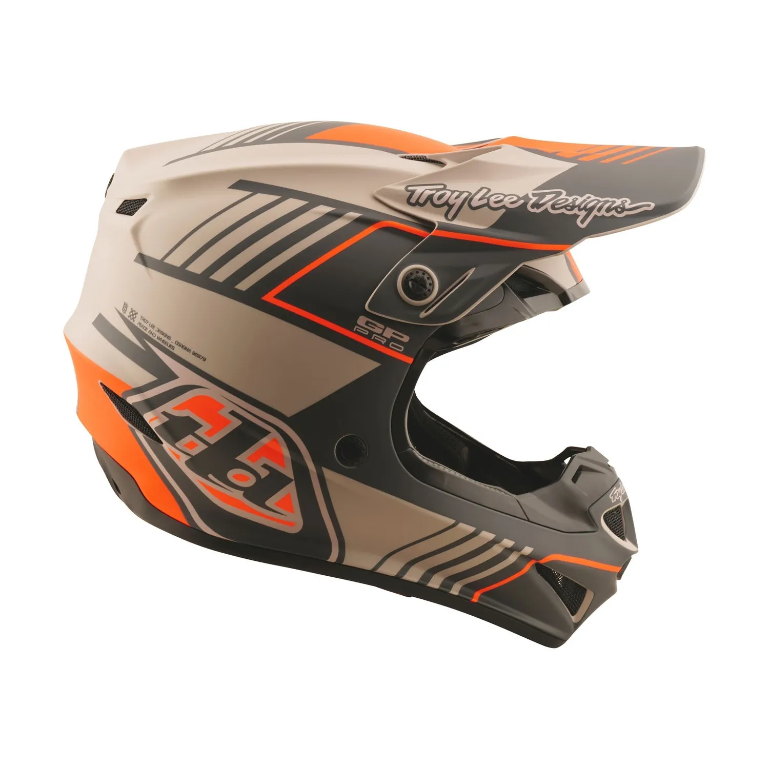 Troy Lee Designs GP Pro MIPS casco moto Taupe ventilato
