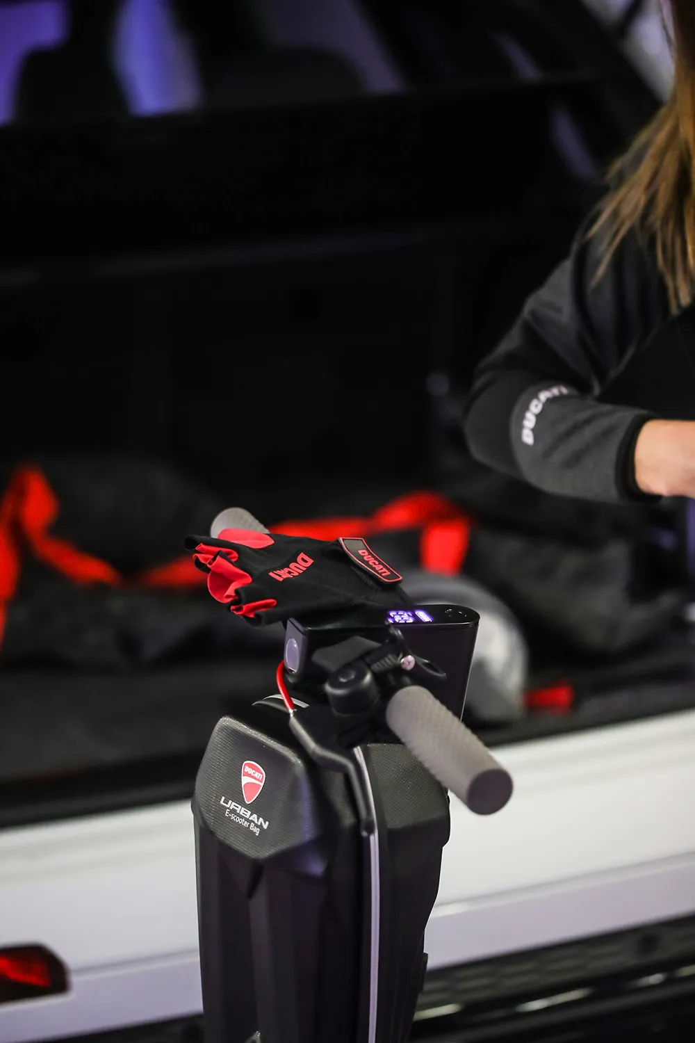 Ducati guanti monopattino gel mezze dita neri taglia L